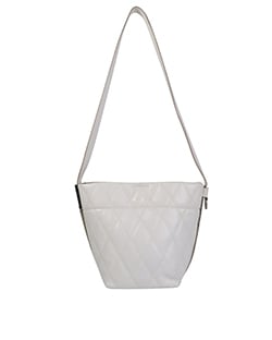 Quilted Bucket Bag, Leather, White, 3C C 1108, Tags, 3*